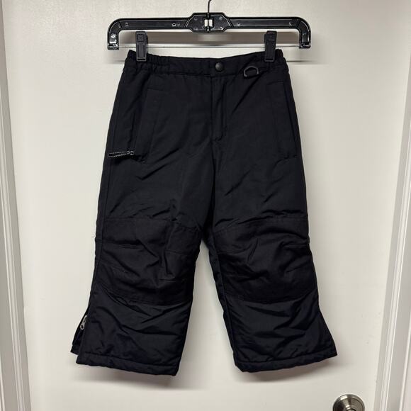 Lands End Little Boys Snow Board Ski Pants Black Size 4 Waterproof Reinforced - Picture 1 of 9